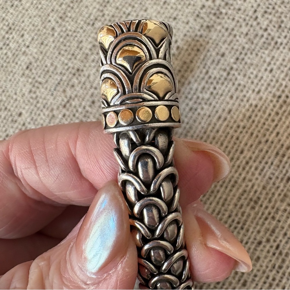 JOHN HARDY Intricate Silver and 18kt Gold Bracelet - Picture 11 of 15